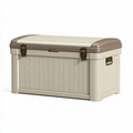 Aufbewahrungsbox 120 x 56 x 62 cm Kunststoff Beige Taupe mit Klappdeckel