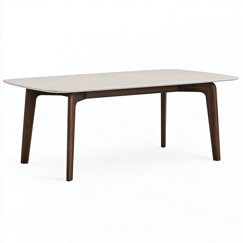 Esstisch 160 x 90 x 75 cm Holzwerkstoff und Holz Beige Dunkelbraun - rechteckig